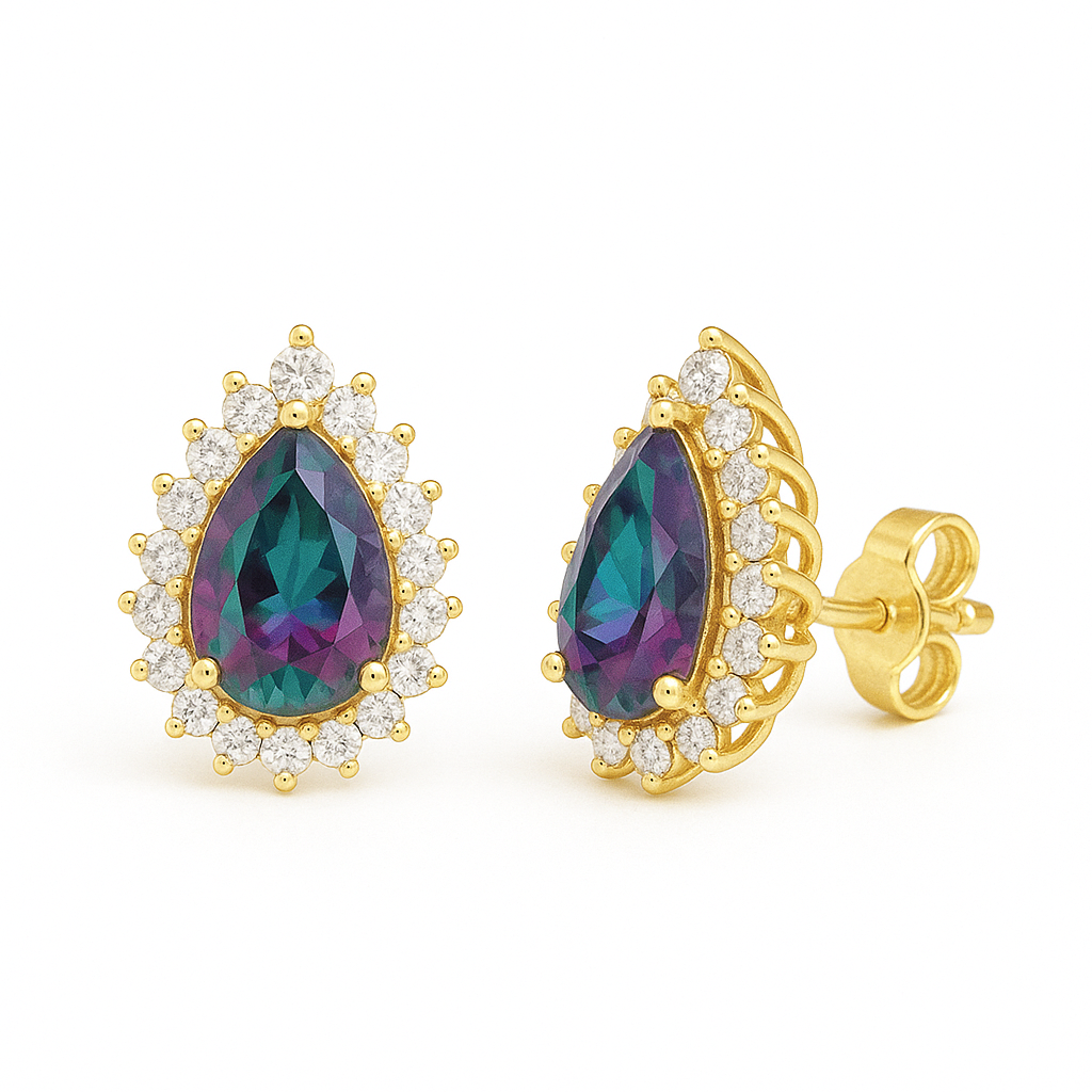 Ina Alexandrite Earrings Gold