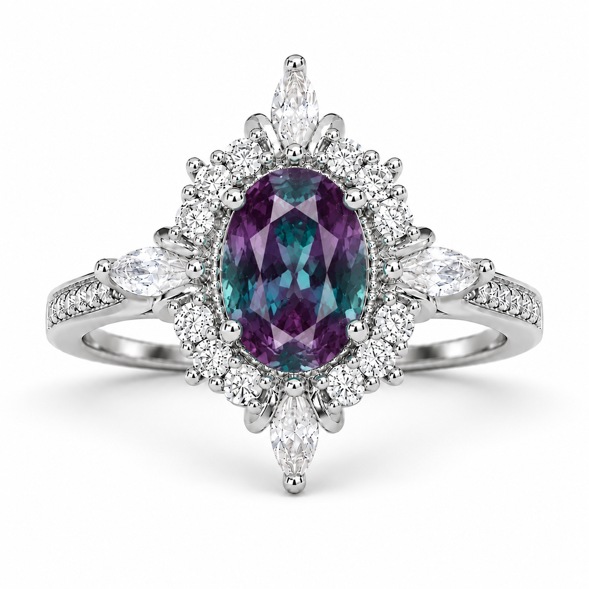 Mia Alexandrite Ring Sterling Silver