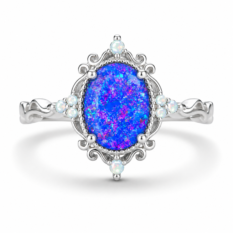 Royal Blue Opal ring