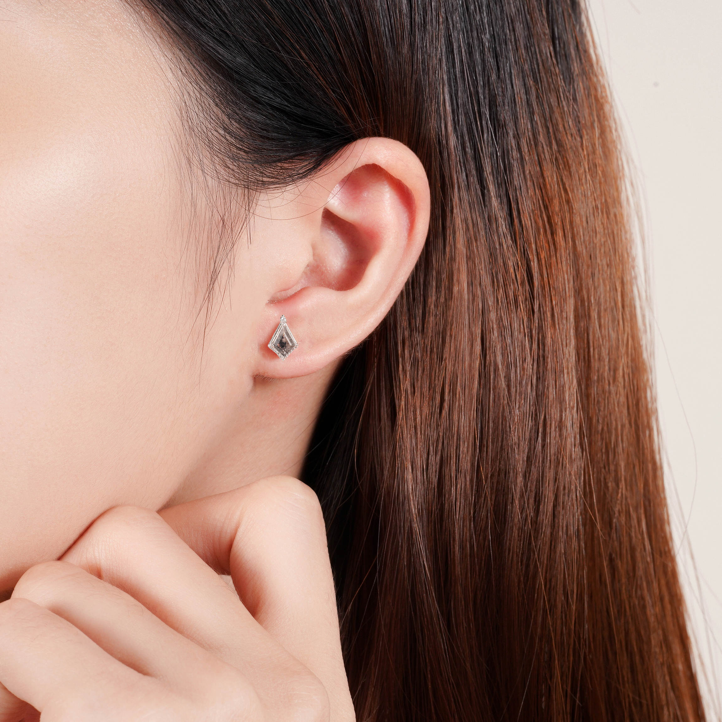 Dania Salt and Pepper Diamond Earrings