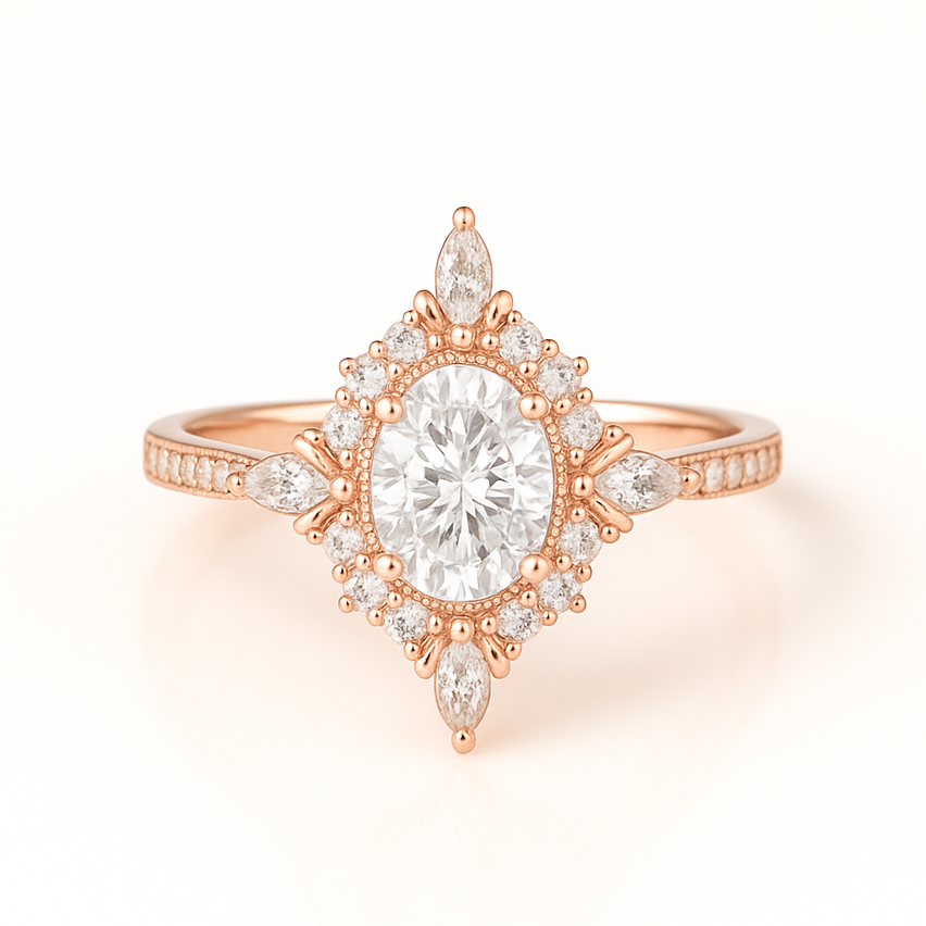 Mia Gemstone Ring Rose Gold