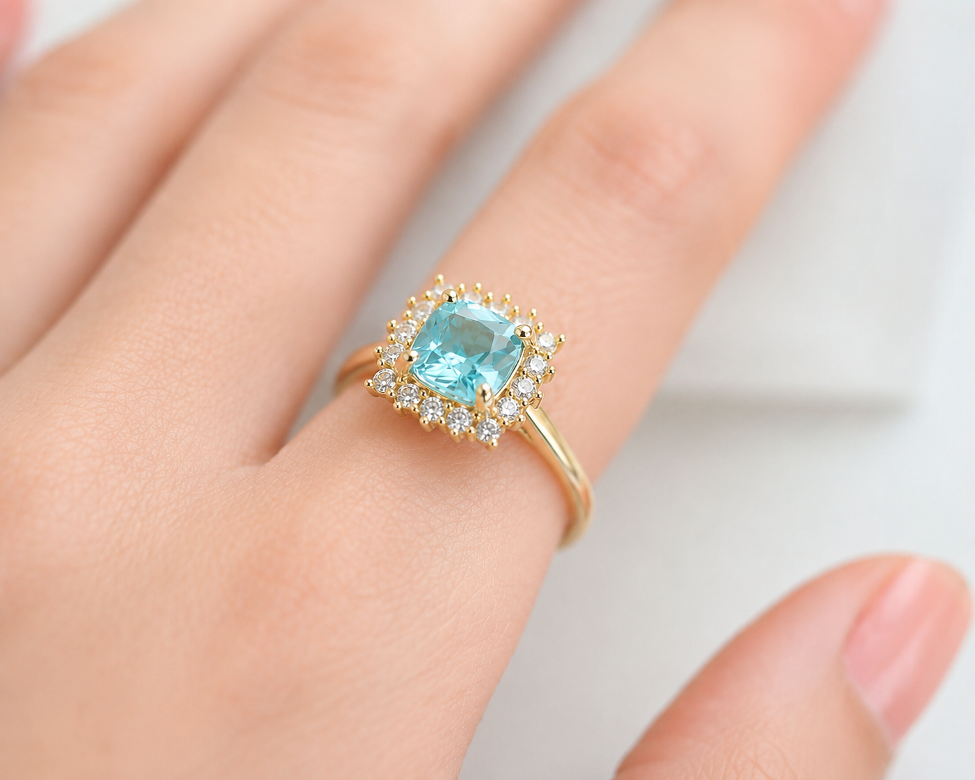 Fey Aquamarine Ring Sterling Silver