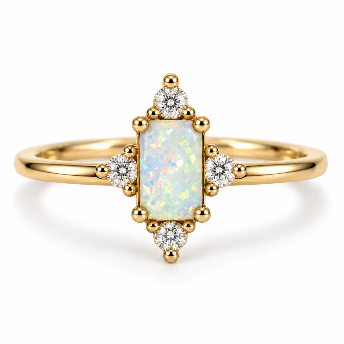 Sia Opal Ring Rose Gold