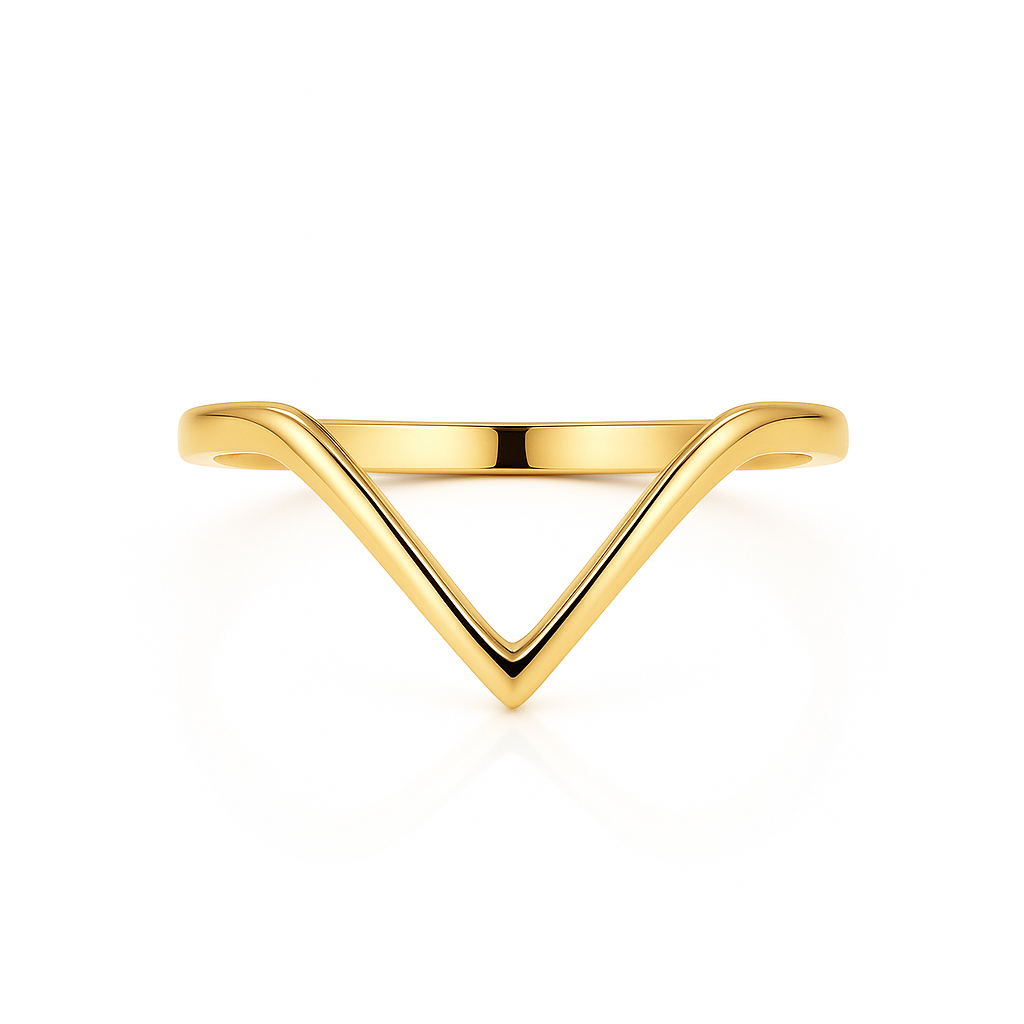 Aoi Curved Stacking Band Gold