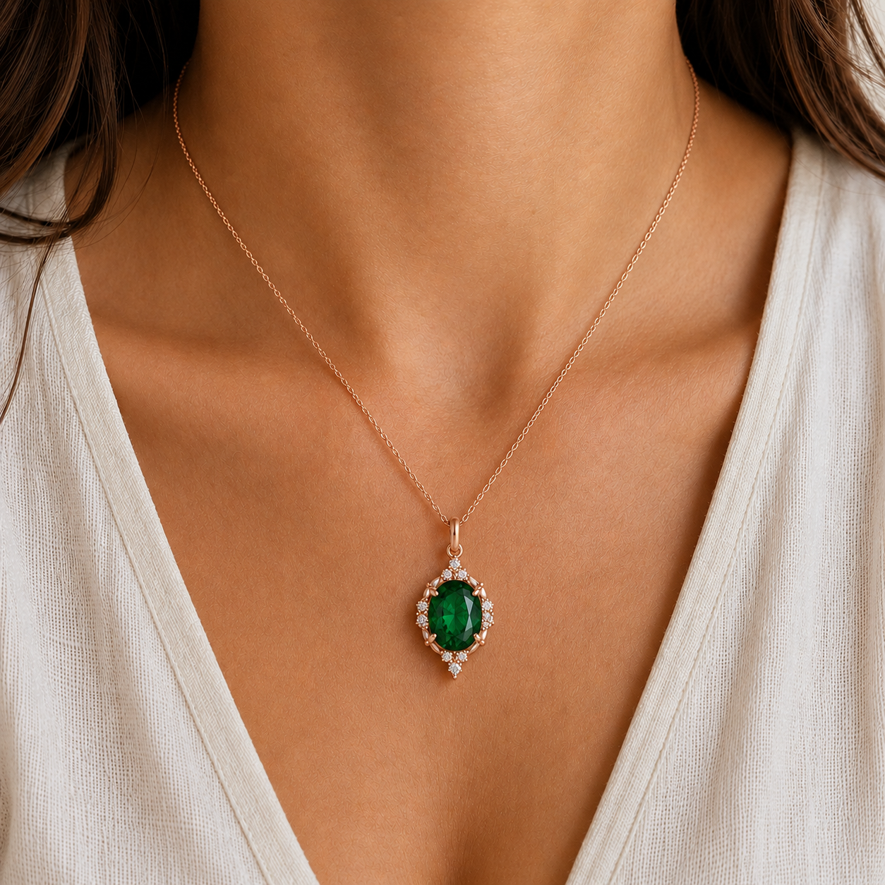Brya Fire Opal Necklace Gold