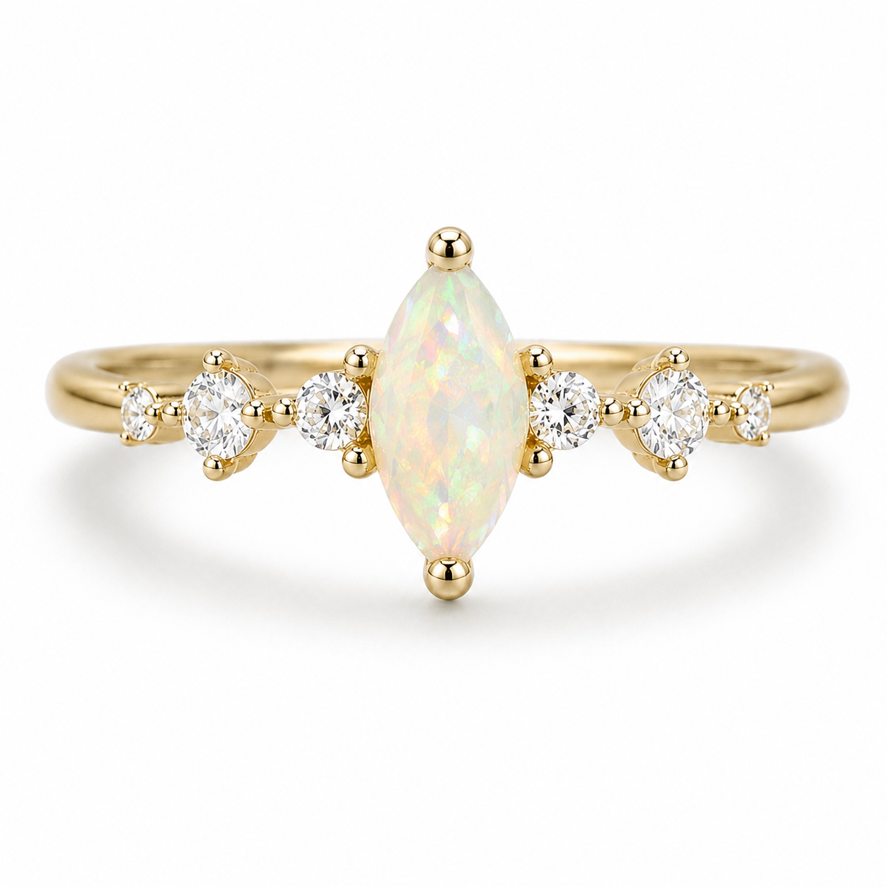 Ava Amethyst Ring Gold
