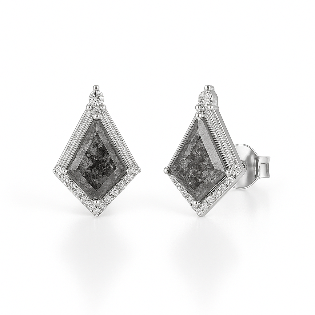 Dania Salt and Pepper Diamond Earrings