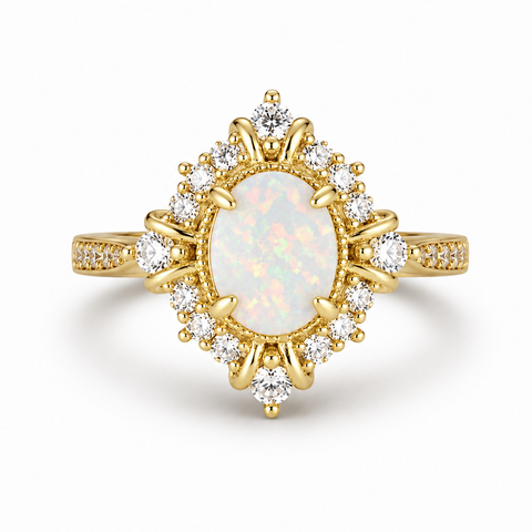 Mei Opal Ring Gold