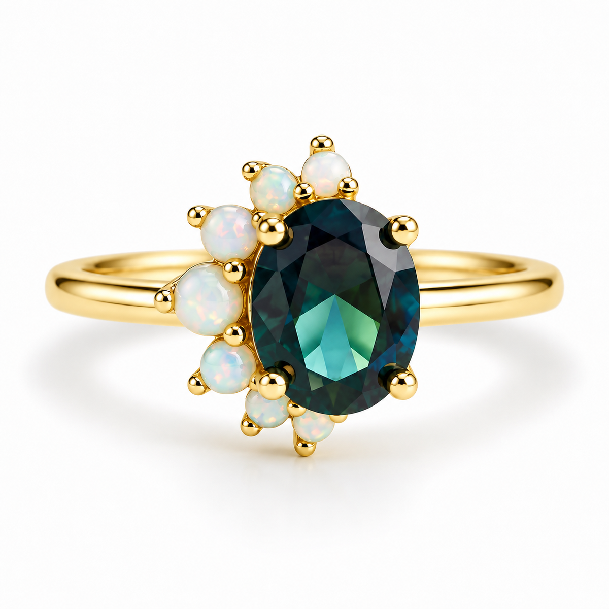 Ari London Blue Topaz & Opal Ring