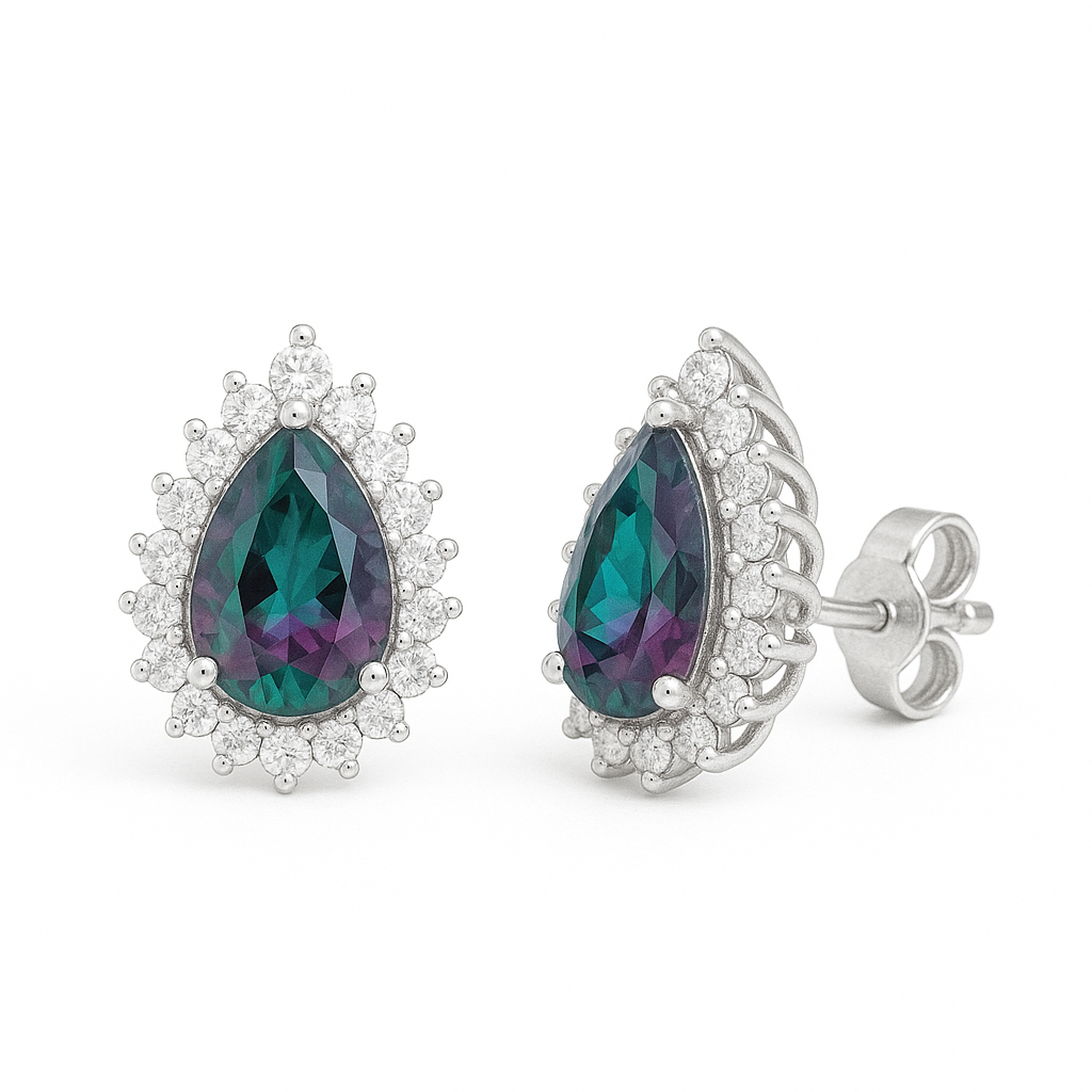 Ina Alexandrite Earrings Sterling Silver