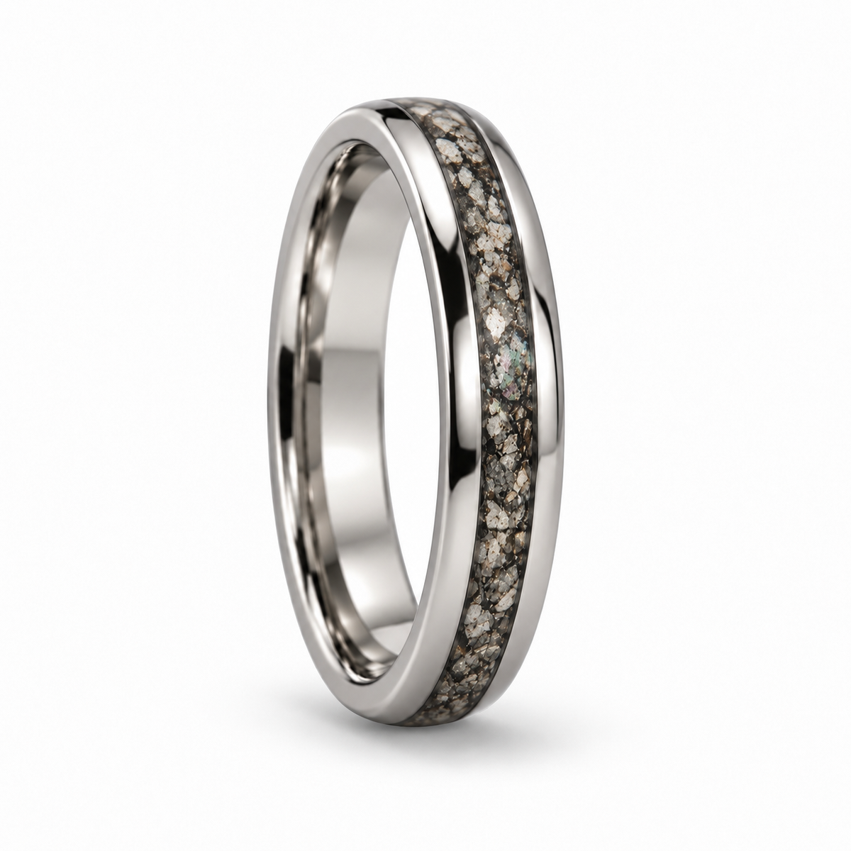 Jonah Salt and Pepper Diamond Band 4mm