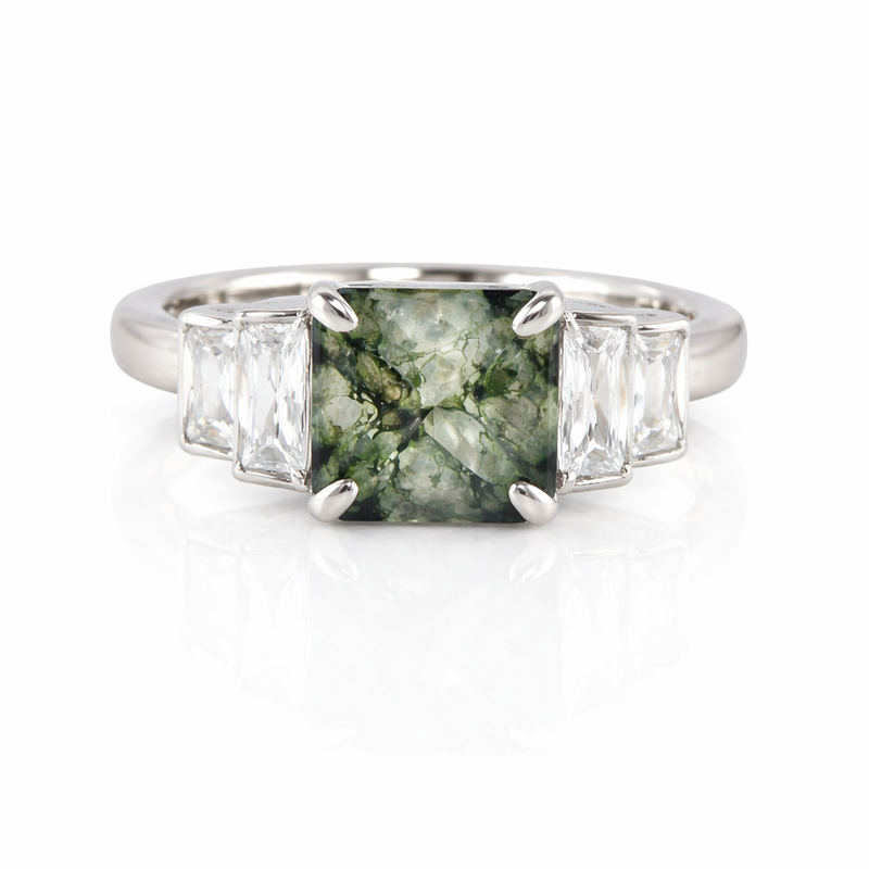 Moss Agate ring