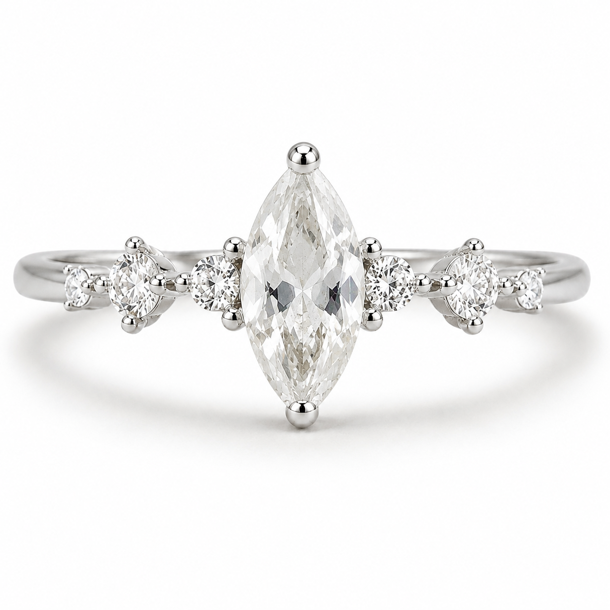 Ava Moissanite Ring Gold