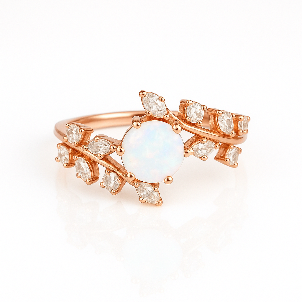 Via Opal Ring Sterling Silver