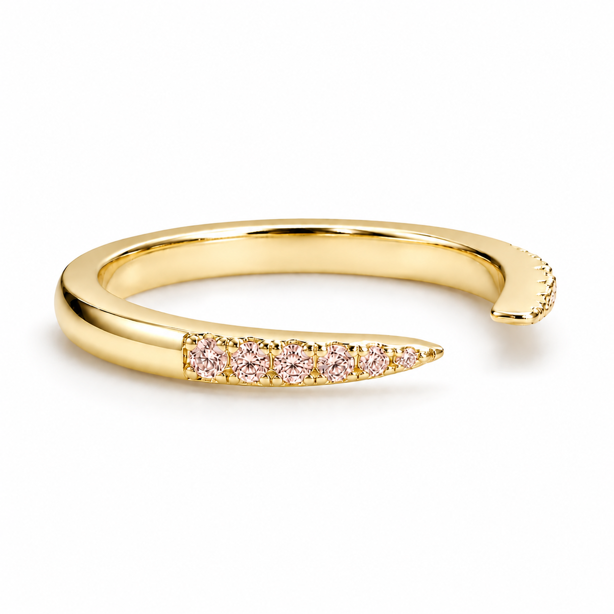 Esi Morganite Open Stacking Band Gold