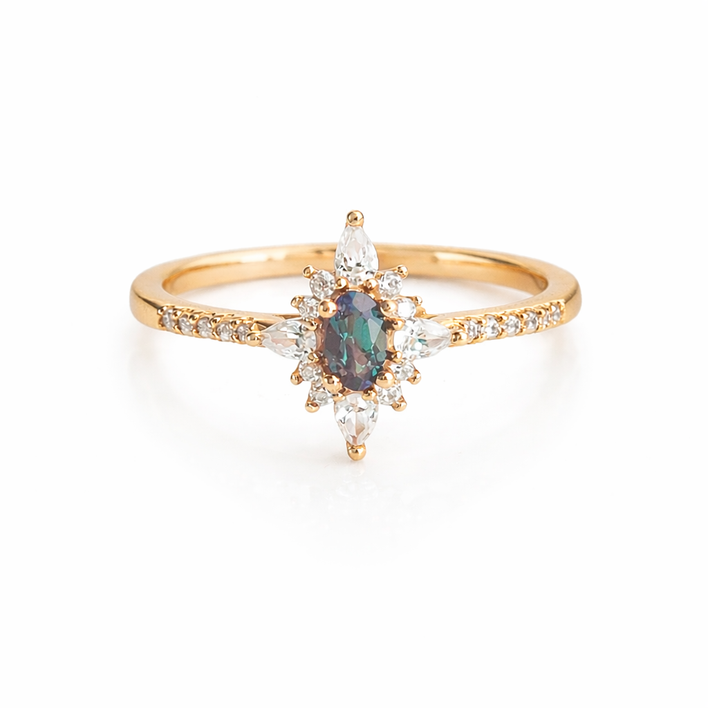 Zoe Alexandrite Ring Gold