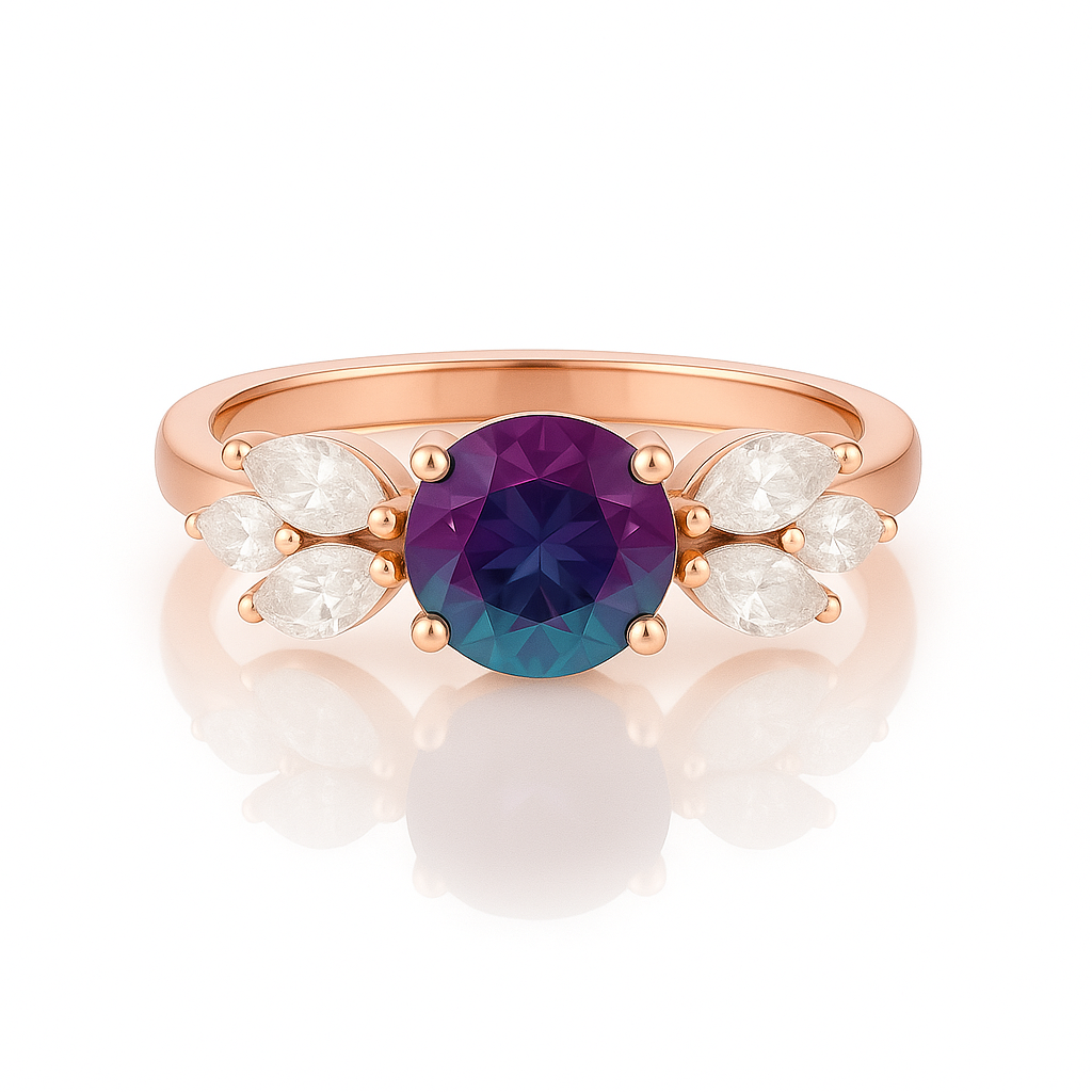 Ada Gemstone Ring Rose Gold