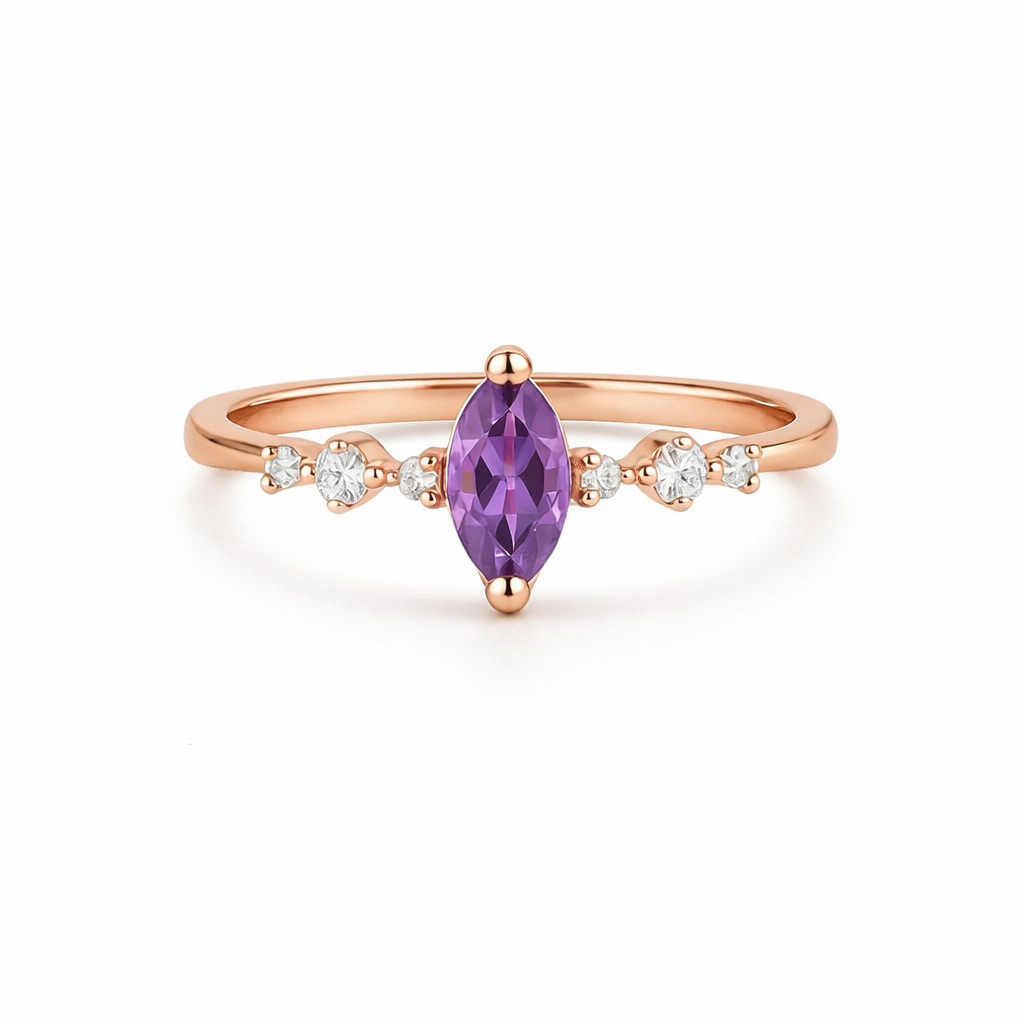 Ava Alexandrite Ring Rose Gold