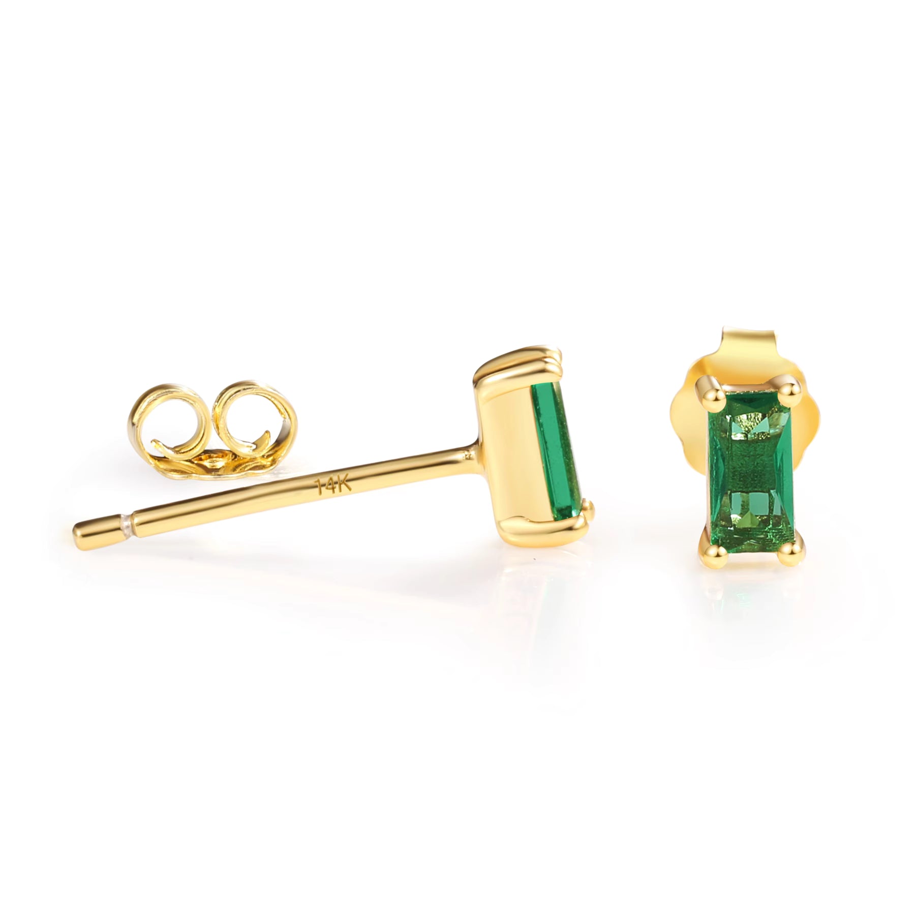 Pia 14k Gold Emerald Earrings