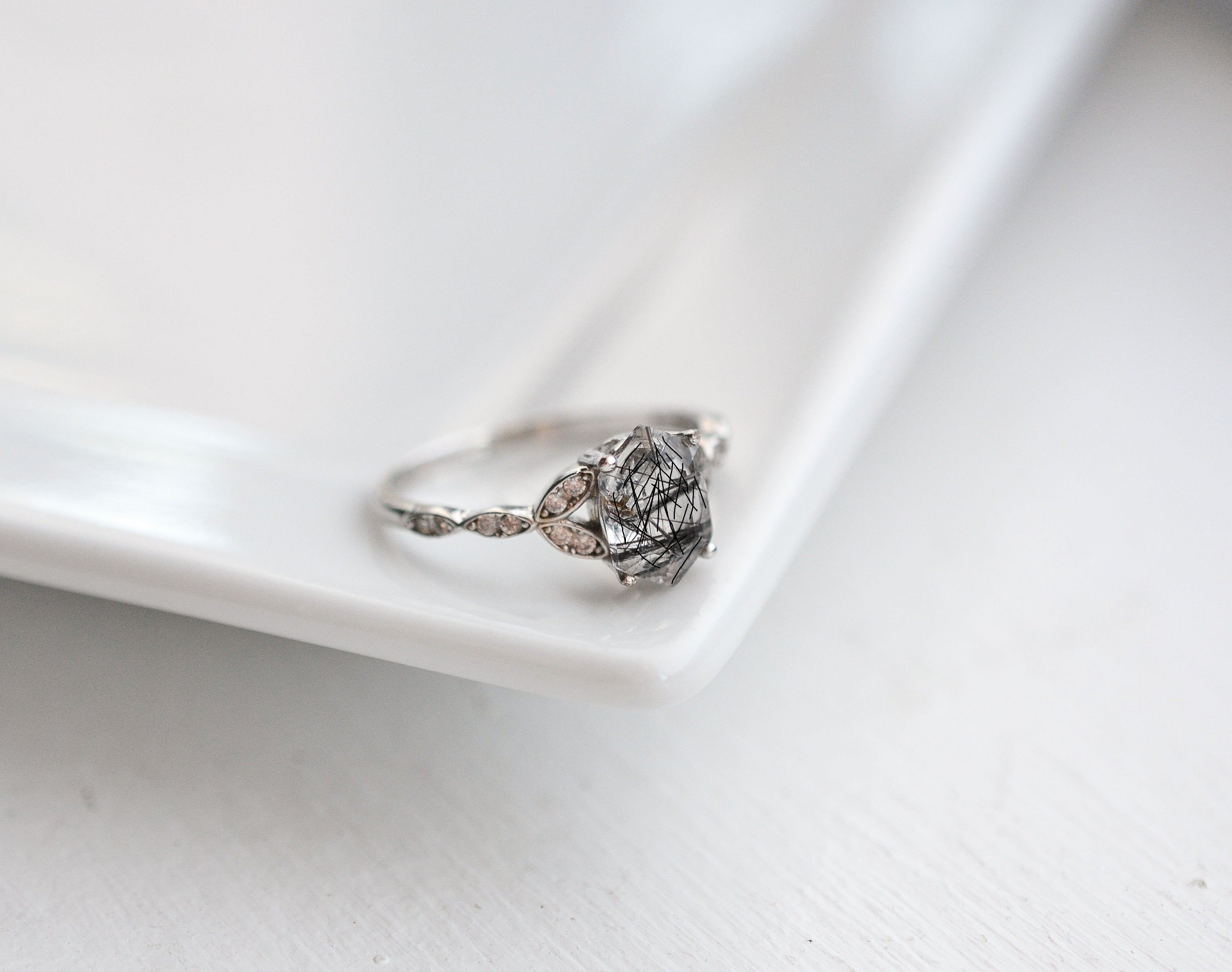 Gin Black Rutilated Quartz Ring