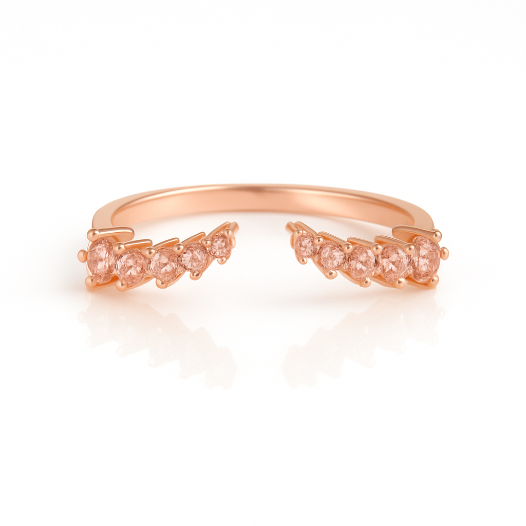 Fie Open Morganite Stacking Band Rose Gold
