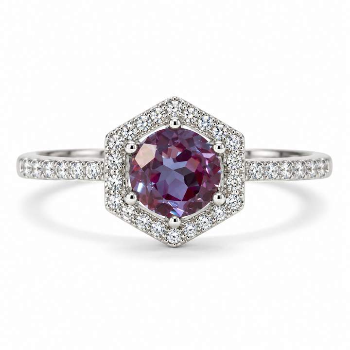 Eva Alexandrite Ring Sterling Silver