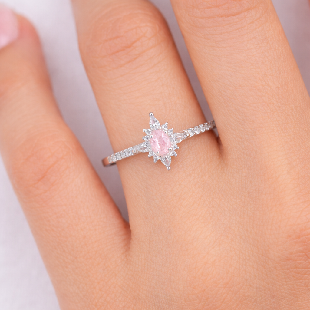 Zoe Rose Quartz Ring
