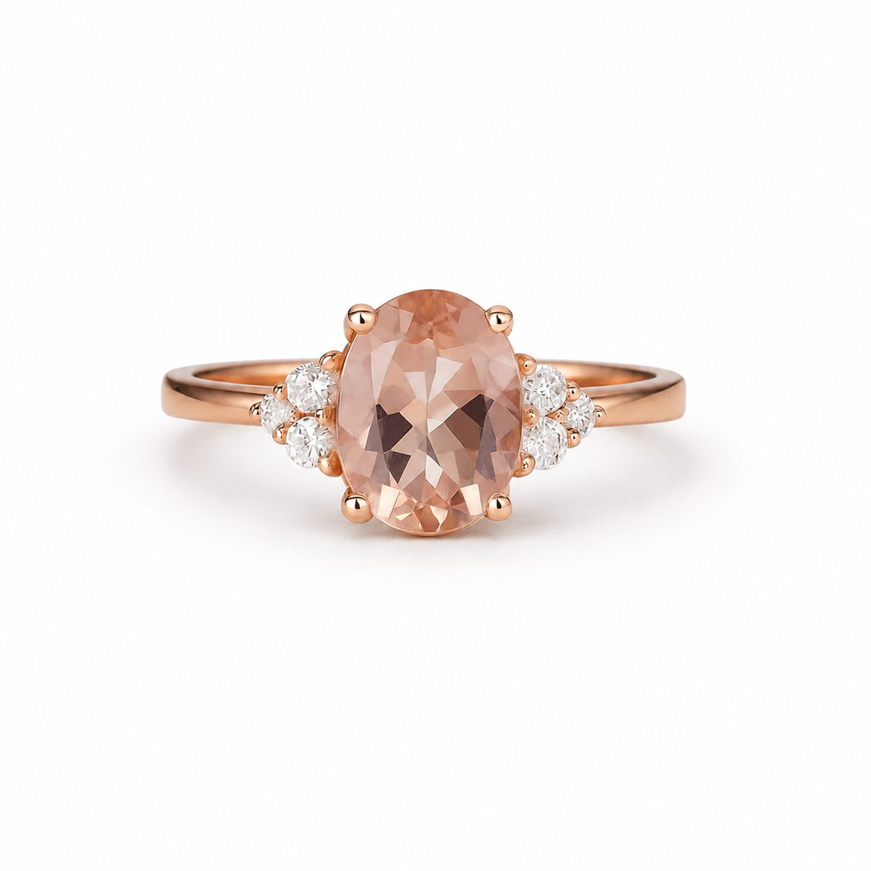 Tya Morganite Ring Rose Gold