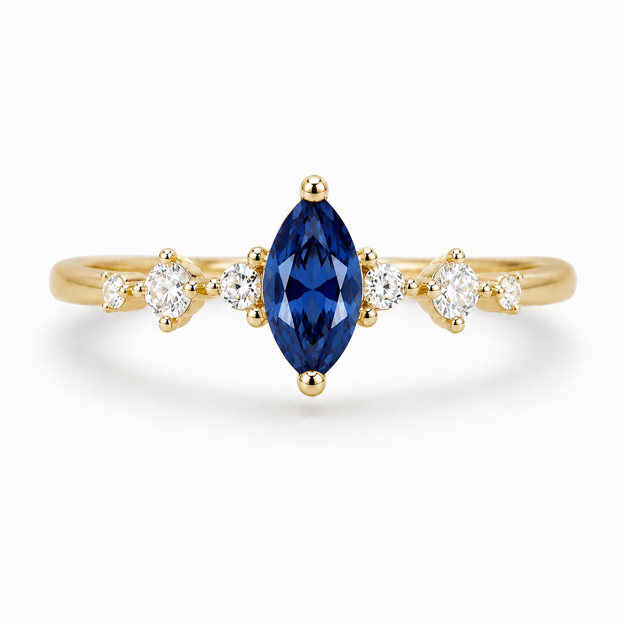 Ava Amethyst Ring Gold