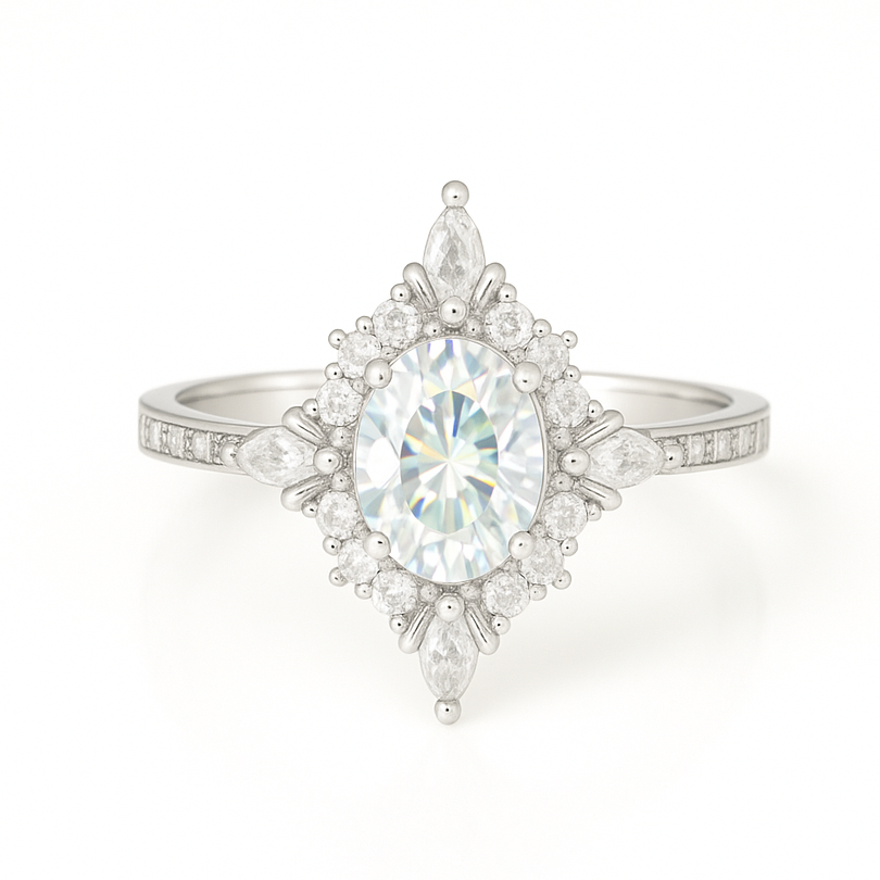 Mia Crystal Ring Sterling Silver