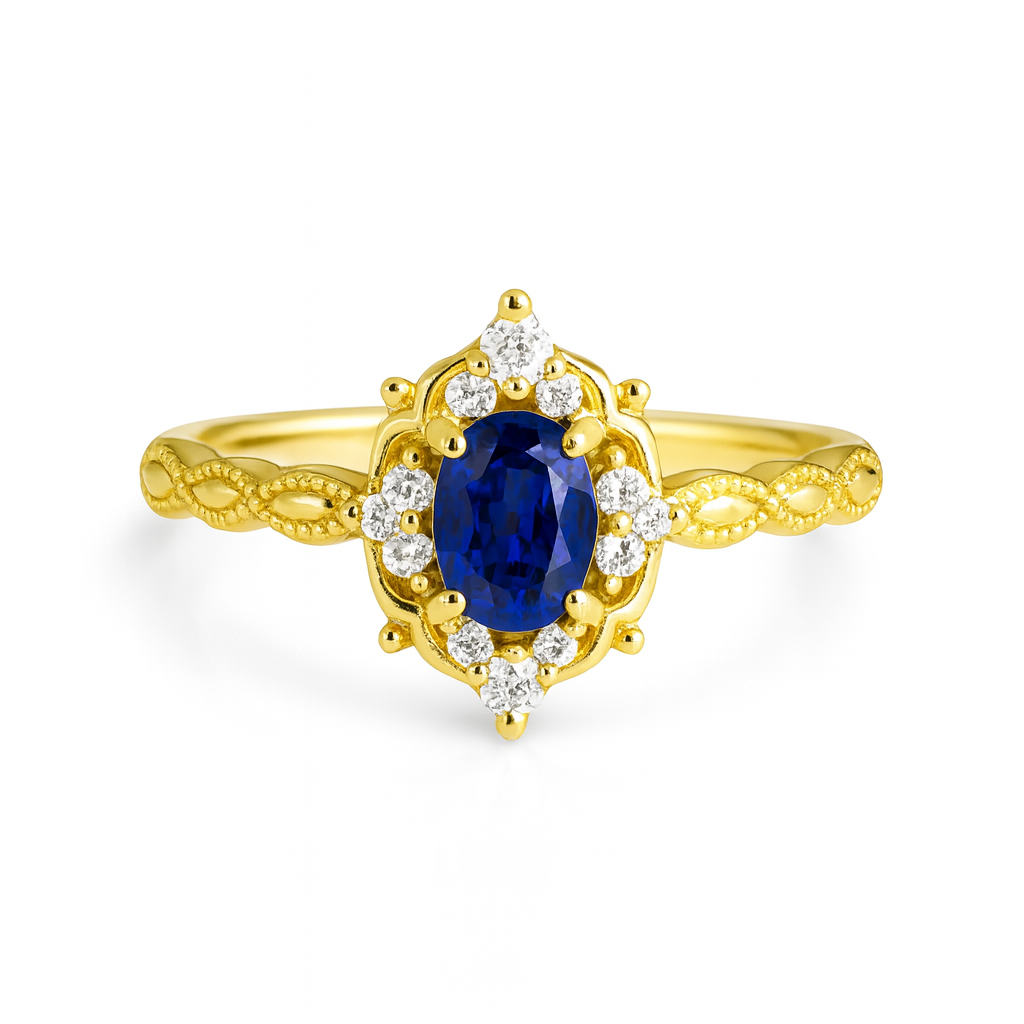 Fia Sapphire Ring Gold