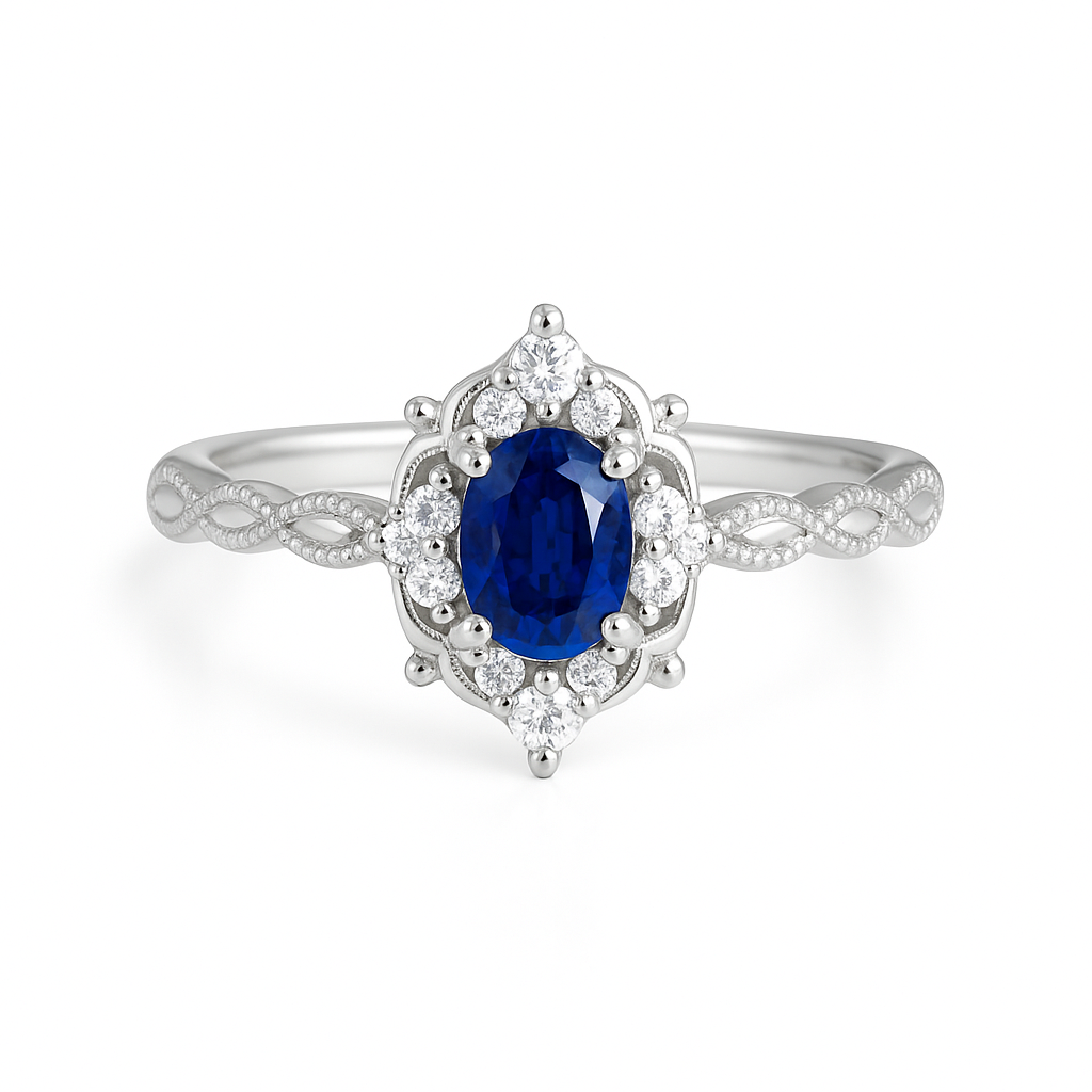 Fia Sapphire Ring Sterling Silver