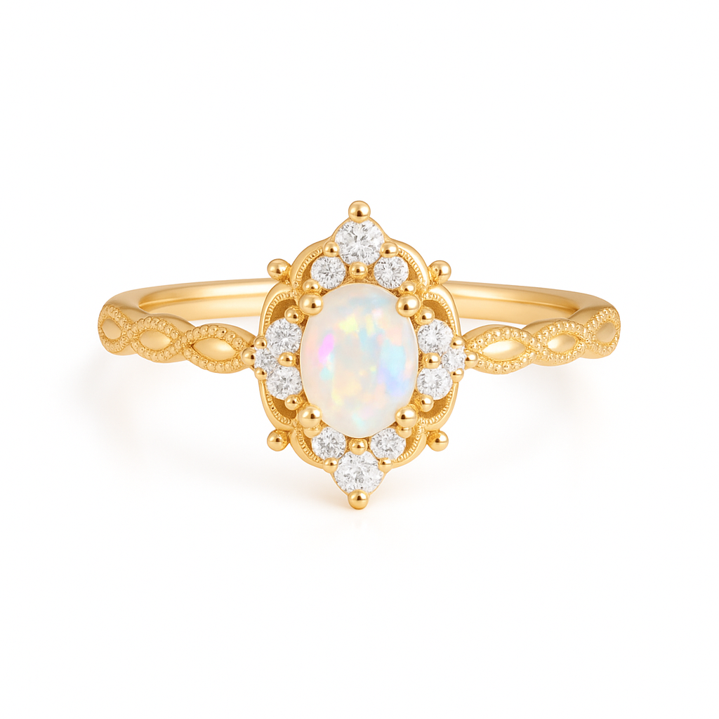 Fia Opal Ring Gold