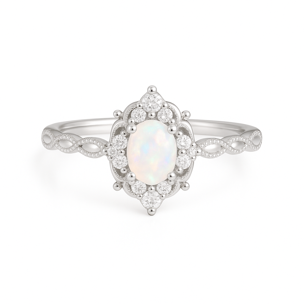 Fia Opal Ring Sterling Silver
