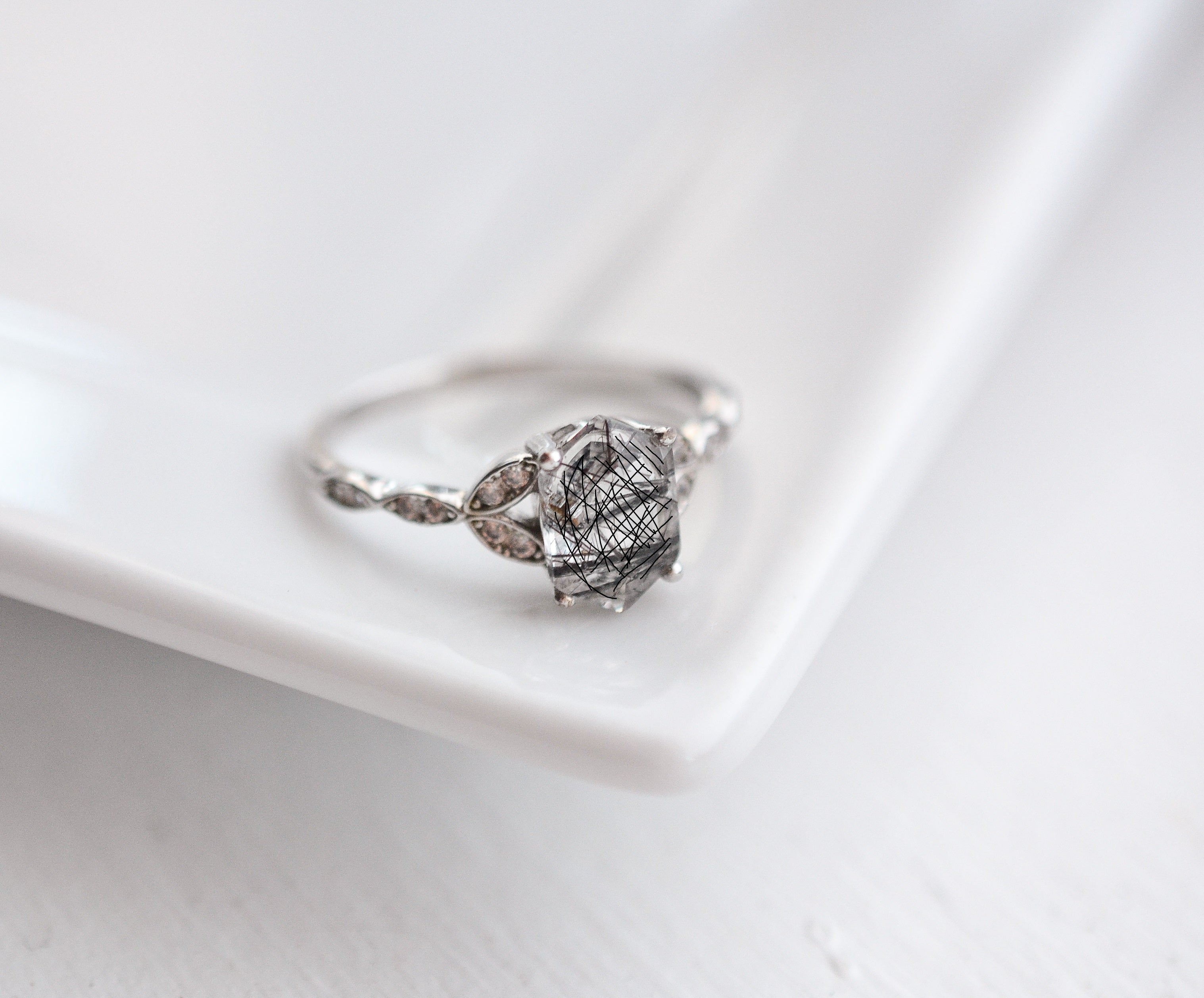 Gin Black Rutilated Quartz Ring