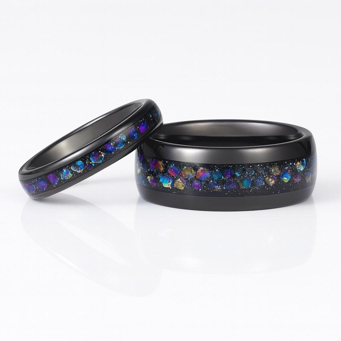 Freya Starry Night Orion Nebula Couples Ring Set