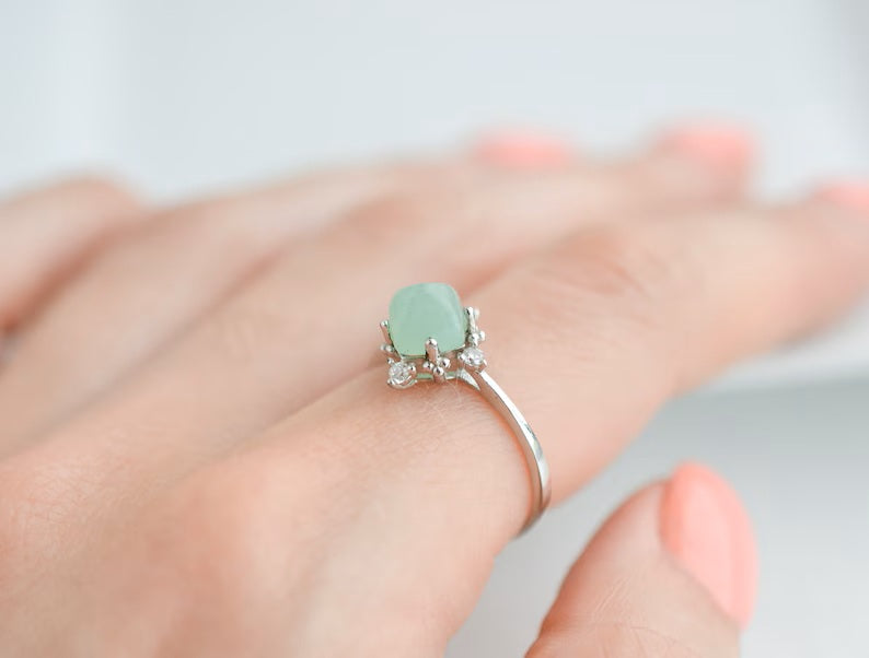 Brooke Authentic Green Jade Ring