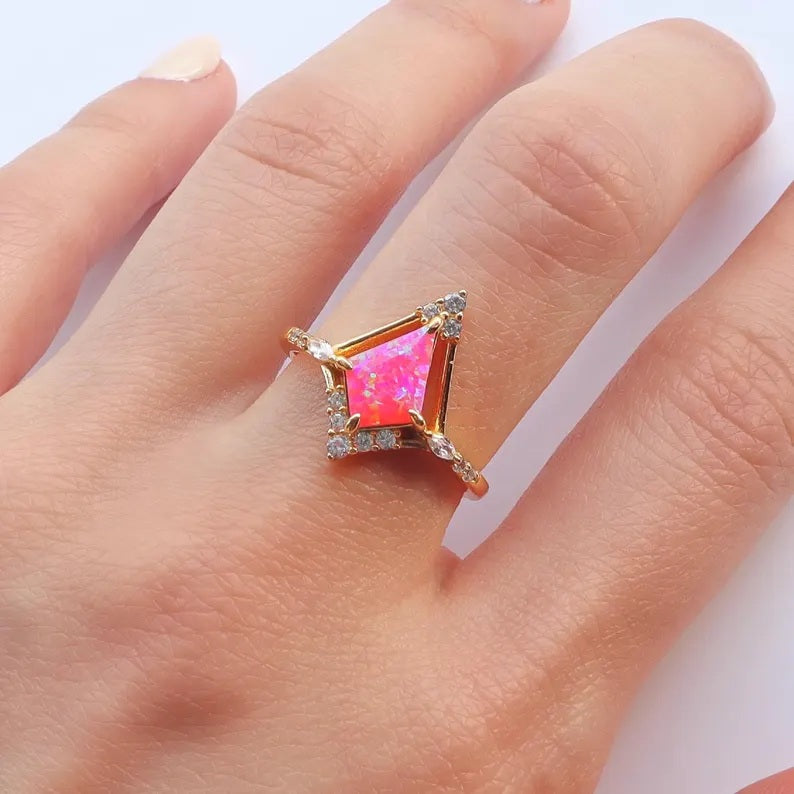 Dania Orchard Pink Opal Ring