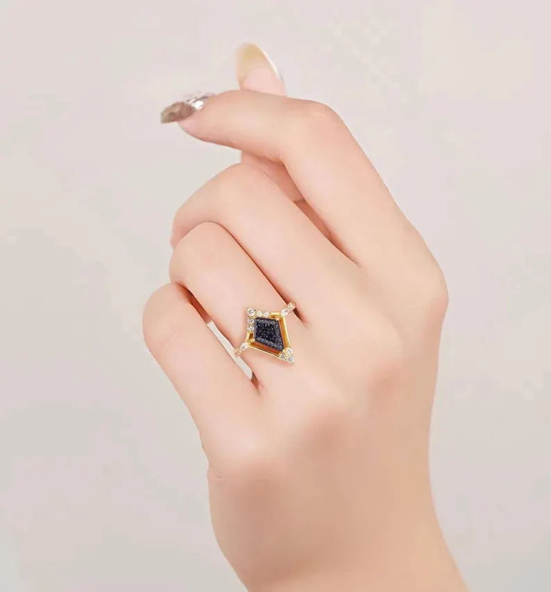 Dania Blue Sandstone Ring