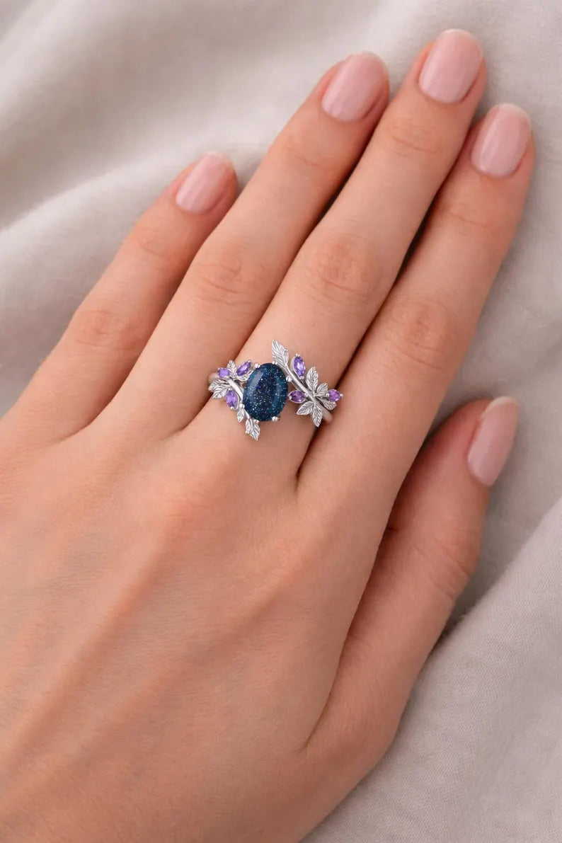 Francesca Starry Night & Amethyst Engagement Ring