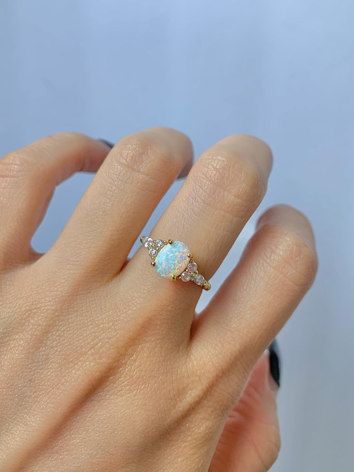 Fig Opal Ring Gold