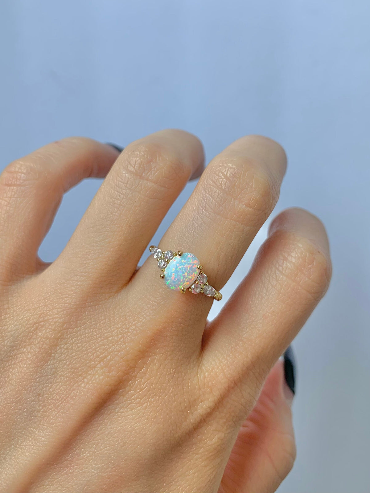 Fig Opal Ring Gold