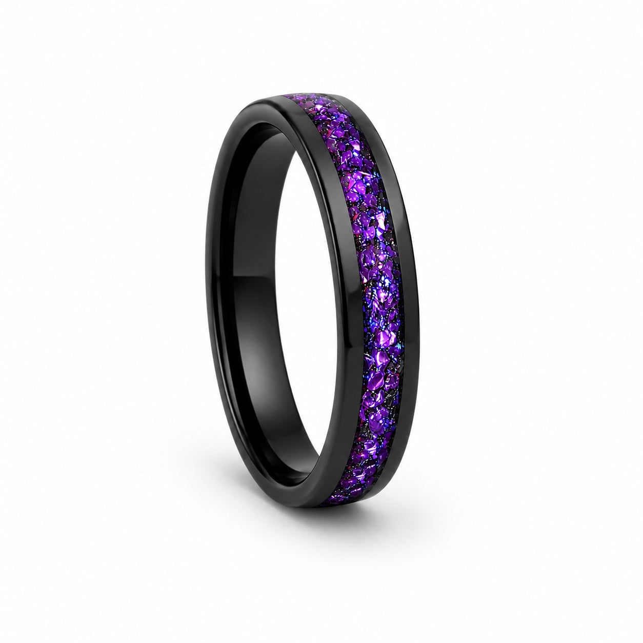 Esme Starry Night Crab Nebula Tungsten Ring
