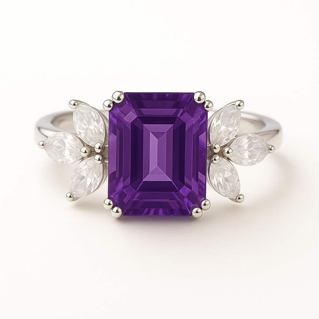 Ivy Amethyst Ring Sterling Silver