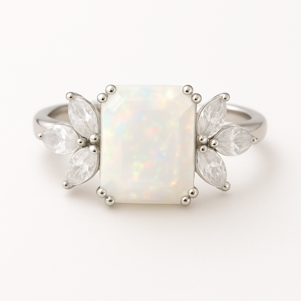 Ivy Aquamarine Ring Sterling Silver