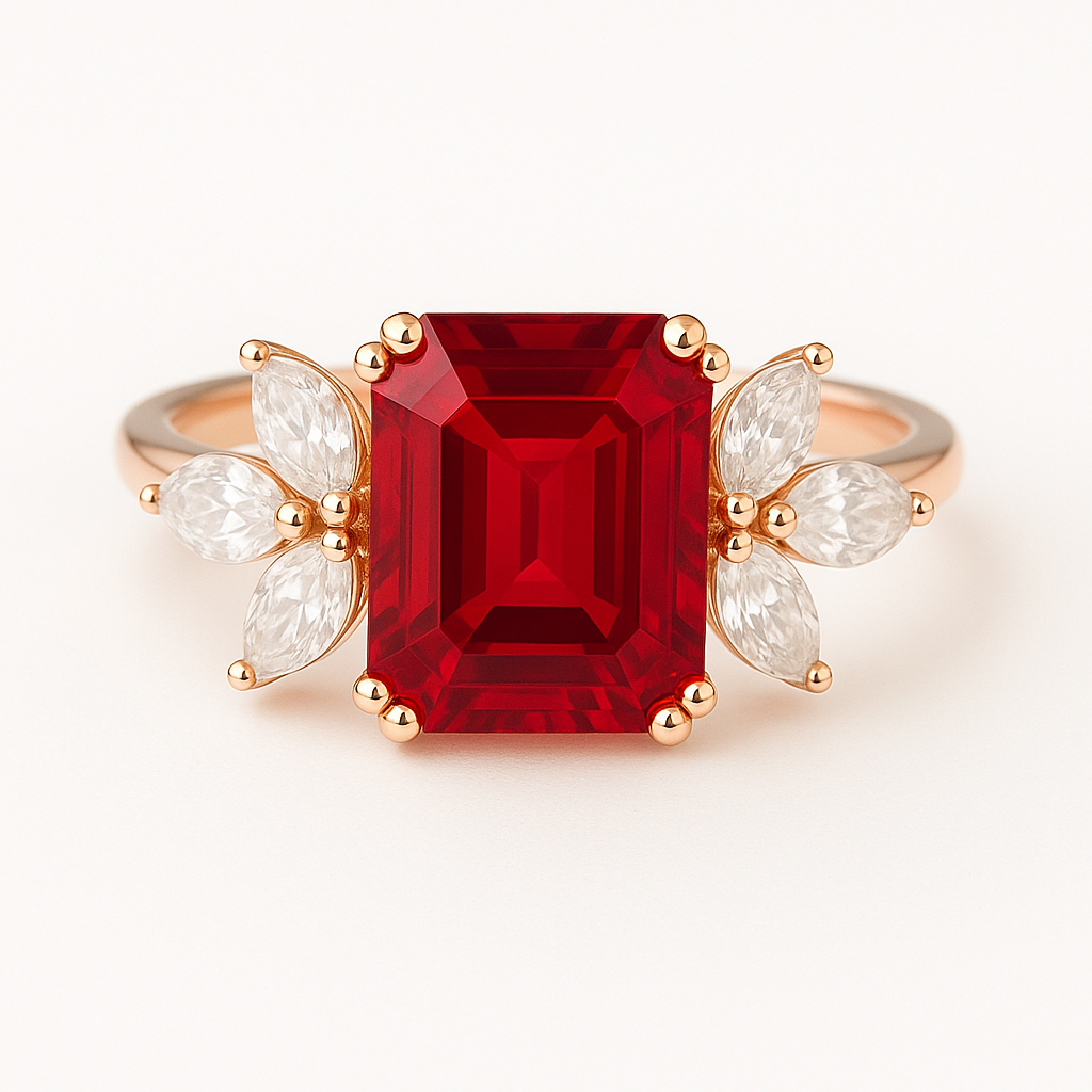 Ivy Ruby Ring Rose Gold