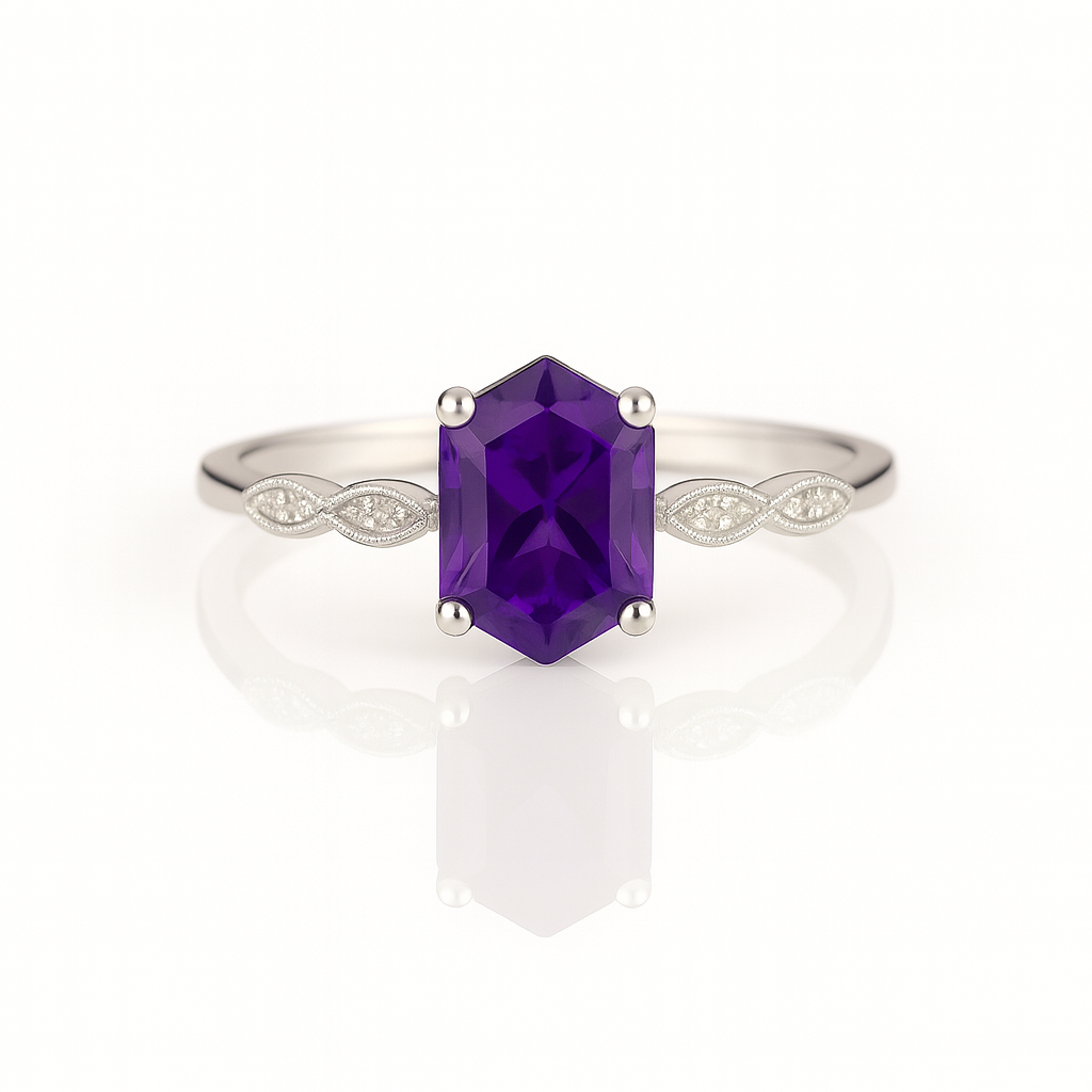 Iza Black Rutilated Quartz Ring