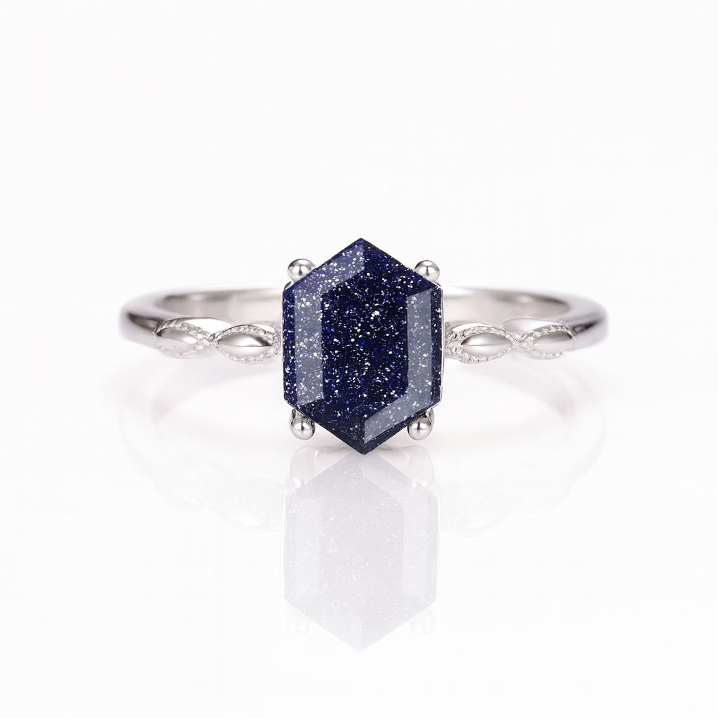 Iza Black Rutilated Quartz Ring