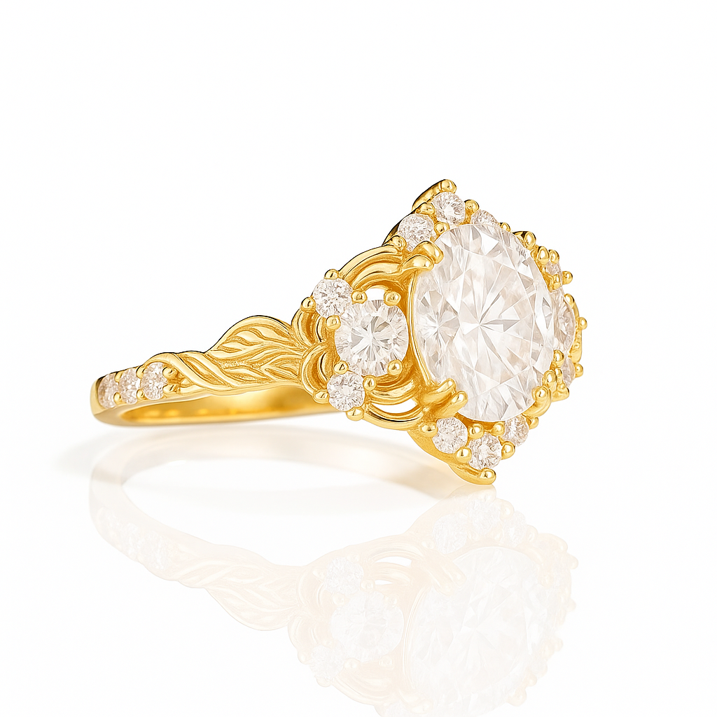 Lilly Moissanite Ring Gold