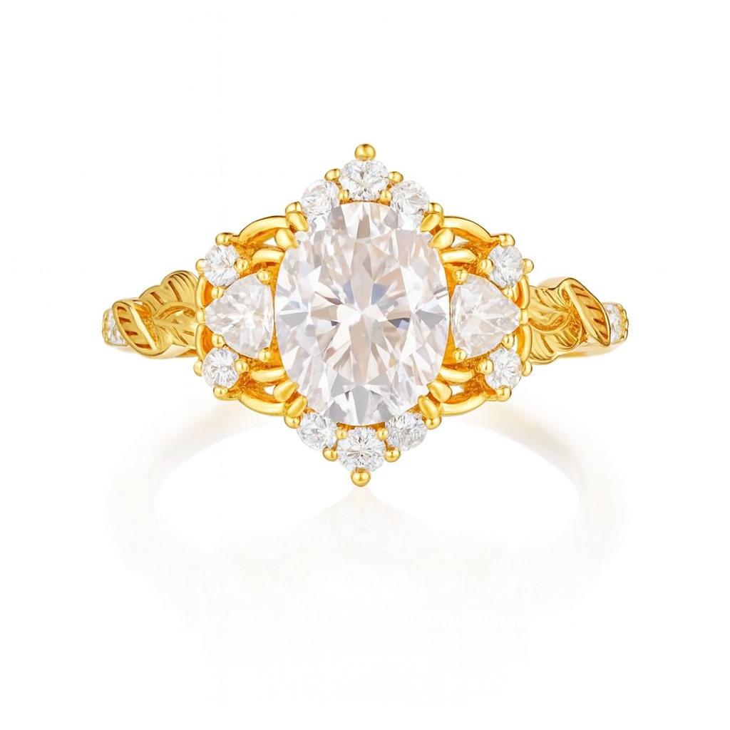 Lilly Moissanite Ring Gold